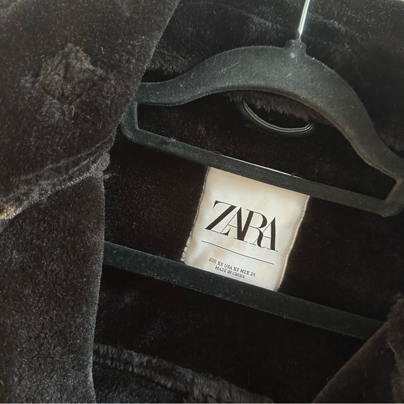Zara faux fur leather jacket size XS - Picture 11 of 11